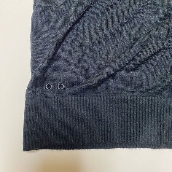 Converse One Star Women’s Black Ribbed V Neck Short Sleeve Shirt Sz S - Picture 6 of 9